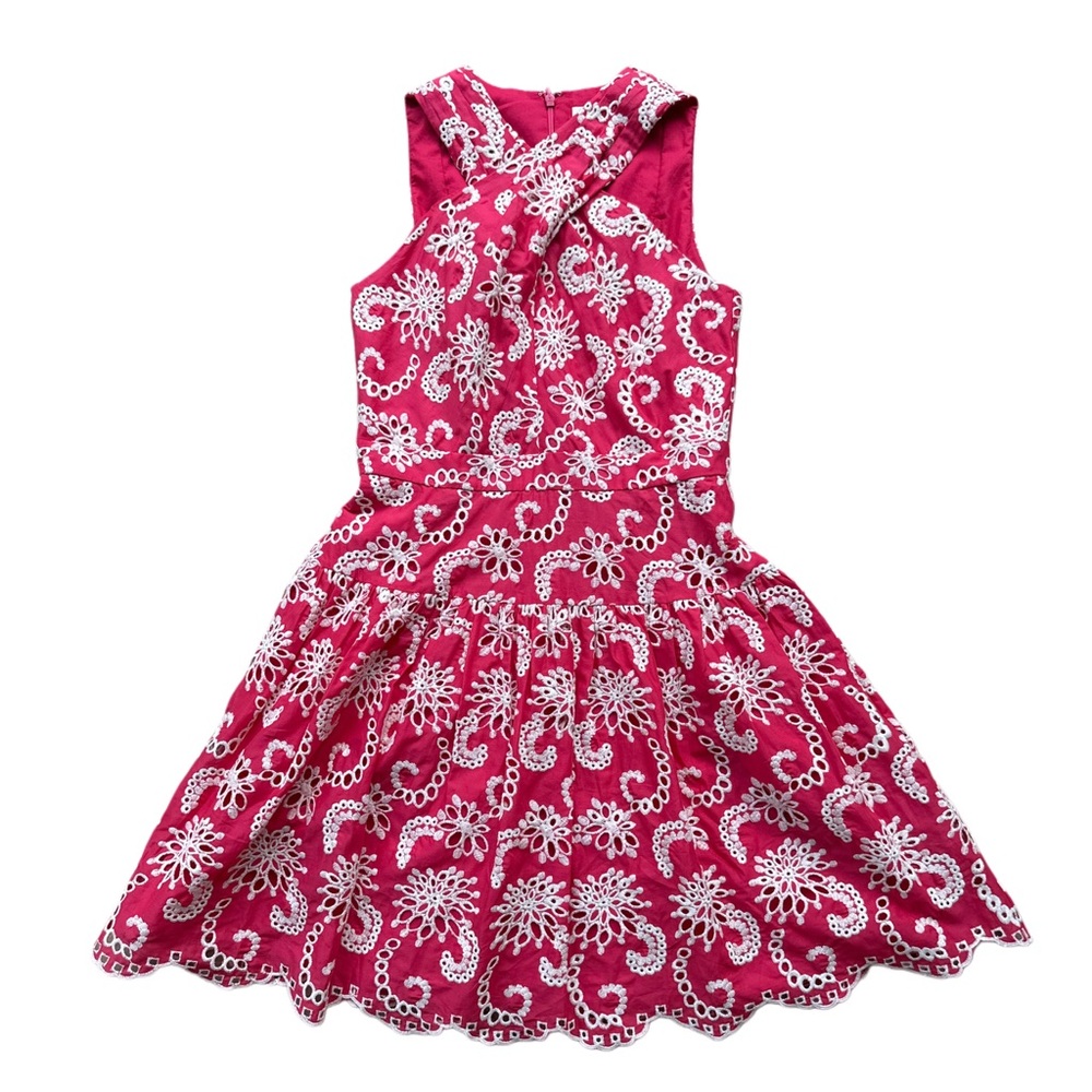 Shoshanna Lottie Broderie Anglaise Halterneck Minidress Size 4